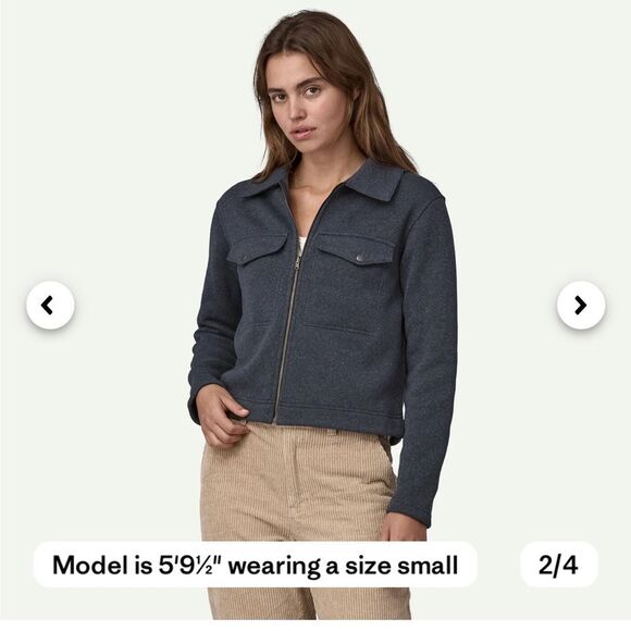 Women's Better Sweater® Zippered Fleece Chore Jacket NWT - Picture 2 of 5